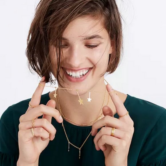 Madewell Stellar Star Layered Necklace NWOT